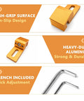 Heavy Duty Aluminum CNC Hold Down Clamps for Woodworking with high-grip surface, strong and durable design, 3018 router compatible.