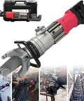 Heavy Duty Electric Hydraulic Rebar Bender With Powerful Piston For Bending Steel Up To 22mm, compact tool in action.