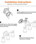 Installation instructions for Three Light Bathroom Vanity Light Fixtures Modern Gold Wall Sconces With Seeded Glass Shade