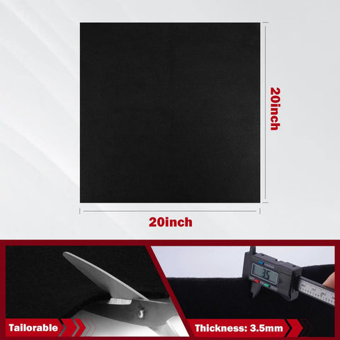 Carbon Fiber Welding Blanket Heat Shield 1800F Fireproof 20-Inch By 20-Inch Heavy Duty Heat Resistant Fabric thickness 3.5mm