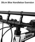 Bike Handlebar Extender 11.8 Inch Aluminum Alloy Bracket Expands Cockpit Space for Phone Holder GPS Speedometer Bike Light