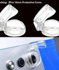 Clear And Rugged 16mm Protective Cover Set Two Pack For Push Button Emergency Stop Key And Selector Switches IP66 Waterproof