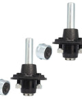 Heavy Duty Two Pack Trailer Idler Hub Kit Fits 2000 Lb Axle With Four On Four Bolt Pattern And One Inch BT8 Spindle with Lug Nuts