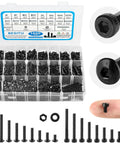 M3 Screw Kit With 1600 Pcs 12.9 Grade Alloy Steel Hex Socket Button And Cap Head Screws Nuts And Washers For 3D Printing
