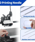 3D printer nozzle cleaning with Essential 50 Piece 3D Printer Nozzle Cleaning Kit With 0.2mm 0.25mm needles displayed