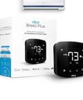 Boss Level Smart Air Conditioner Controller with WiFi Thermostat next to its packaging box, showing digital display.