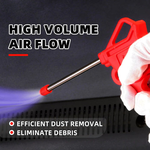 High Velocity Air Blow Gun With Shielded Rubber Nozzle For Rapid Debris Removal And Auto Detailing used for efficient dust removal.