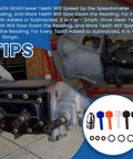 Diagram with tips and Speedometer Driven Gear And Bullet Kit For Muncie GM T10 Super T10 Saginaw Three Four Speed GM T5 Powerglide and 200 350 Transmissions