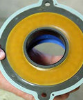 Close-up of Perfect Seal Toilet Wax Ring With Bolts No Mess Installation Repositionable Toilet Seal Delivers A Stronger Leak Proof Fit
