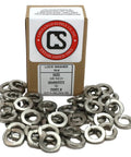 Chenango Supply 3/8 inch stainless steel lock washers, 304 stainless, 50 pieces, CS logo box
