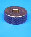 Professional Male Diamond Knurling Wheel Built Tough From Premium HSS Steel Featuring One Inch Shank Paired With Three Eighths And Five Sixteenths Inch Spacers For No Sweat Lathe Work And Kickass Surface Grips, close-up view.