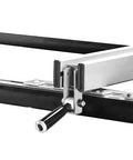 Smooth As Butter 30 Inch Table Saw Rip Fence System With Heavy Duty Square Tubular Guide Rail And Labeled Scale, close-up view.