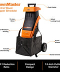 Electric Wood Chipper Shredder For Yard Cleanup With 15 Amp Motor Handles Branches Up To One Point Five Inch Reduces Yard Waste