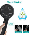 Game Changing Shower Head Kit With Pause Button 3 Setting High Pressure Handheld Shower Removable Head shown with features
