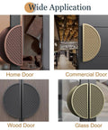 Round Glass Door Handle 600mm Double Sided Push Pull With Non Slip Bumps Durable Metal Door Handle For Home And Office Red Bronze Finish Built For Heavy Use Easy Install on various door types