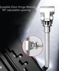 Adjustable Door Hinge Wrench for quick precise repair with manual jaw stainless steel, close-up view on dark background