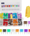 120 Piece Car Fuse Kit With Puller Tool Color Coded Fuses 35A Through 2A for easy wiring protection and troubleshooting.