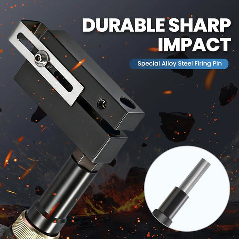 Five Millimeter Pneumatic Hole Punch For Metal Working, Air Powered Punch Tool showing alloy steel firing pin detail