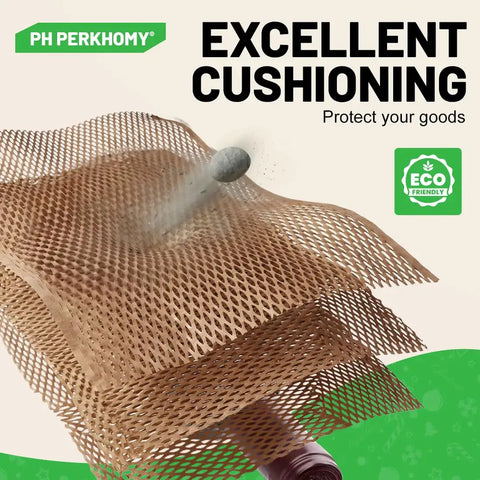 Eco Friendly Honeycomb Packing Paper 12 Inch By 180 Foot Cushioning Wrap For Packing And Moving Ideal Gift Wrapping shown cushioning a stone