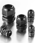 25 Pack Three Eighths Inch NPT Nylon Cable Glands with Gaskets IP68 Waterproof Strain Relief Cord Grips displayed on a surface