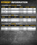Fitment chart displaying compatible Chevrolet, GMC, Cadillac models for Front Wheel Bearing Hub Assembly With ABS Sensor 515096.