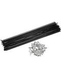40Pcs 14G Bicycle Steel Spokes 292mm Length With Nipples Wheel Spoke Kit For Most Bikes Replacement And Upgrade For Stronger Wheels