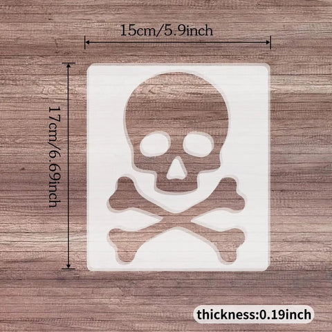 Human Skull Router Templates For Woodworking Badass Clear Acrylic Inlay Jigs For Precision Routing And DIY Project Builds Pro Level 5Mm Thick template showing skull and crossbones design.