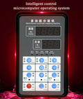 Hassle Free Automatic Powder And Granule Filling Machine With Smart Controls display panel showing weight and quantity settings.