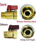 Comparison of Premium Brass Water Heater Replacement Fitting Half Inch Bsp Direct Swap Thread Built Tough for durability.