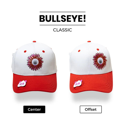 Dope Custom Golf Hat With Tee Holder And Ball Marker, Bill Magnet, Sweat Stain Resistant, 100 Percent Custom Made, Bullseye Style