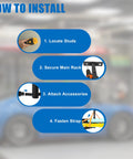 Installation steps for Double Paddleboard And Surfboard Ceiling Storage Rack For Garage Adjustable Overhead Hanger with straps
