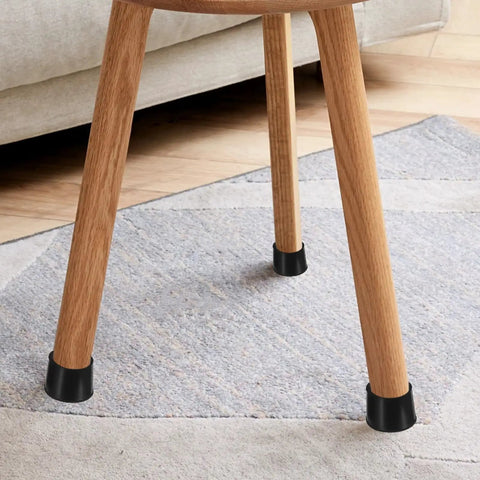 Round Rubber Chair Leg Caps 32mm Kit Non Slip Furniture Feet Pads With Noise Reduction on wooden chair legs on rug