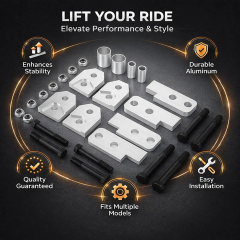 Two Inch Lift Kit For ATV Billet Aluminum Accessory Aircraft Grade Material Easy Installation Off Road Performance Enhancement