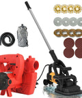 Four Head Floor Polisher Dustless Concrete Grinder With Wet Dry Modes 3000 RPM Pure Copper Motor setup with discs and vacuum