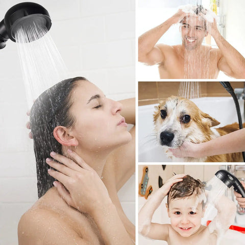 High Pressure Shower Head With Pause Button And Three Spray Modes For RV Camper No Hassle Water Saving Handheld Shower