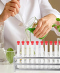 Premium Aluminum Test Tube Rack Stand For Lab Safety Small Test Tubes with red caps held by a researcher in lab setting.