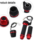 Four Gear Electric Bike Throttle Grip With ABS Rubber Handle For 48V 60V 72V Ebikes showing grips and connectors