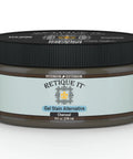 Top Tier Charcoal Gel Stain And Water Based Paint Glaze Hybrid With Nano Tech That Lets You Redo Wood Furniture In One Shot Making Any Home Refresh An Easy Peasy Breeze in jar packaging.