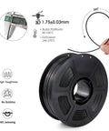ASA Filament 1.75Mm Black 1Kg Outdoor Ready 3D Printer Filament with precise dimension tolerance and UV resistance on spool
