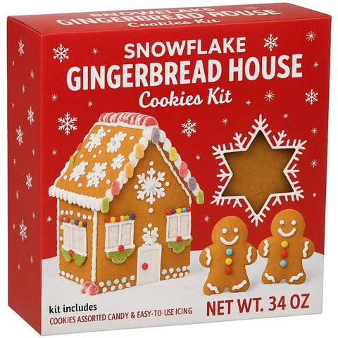 Gingerbread House Cookie Decorating Kit With Pre Baked Pieces Icing And Candies For Decorating Holiday Baking Set box