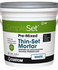 One Gallon White Pre Mixed Tile And Stone Thin Set Mortar For DIY Friendly Tile Installations, Ready To Use White Mortar