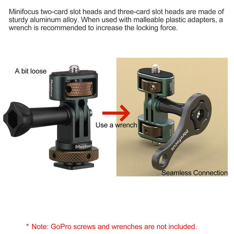 Side view of CNC aluminum one quarter inch camera mount adapter for GoPro Hero, featuring anti slip pad and seamless connection.