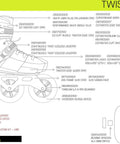 Diagram of Twister 110 Fitness Inline Skates For Unisex Adults With Urban Performance, showing parts and features.