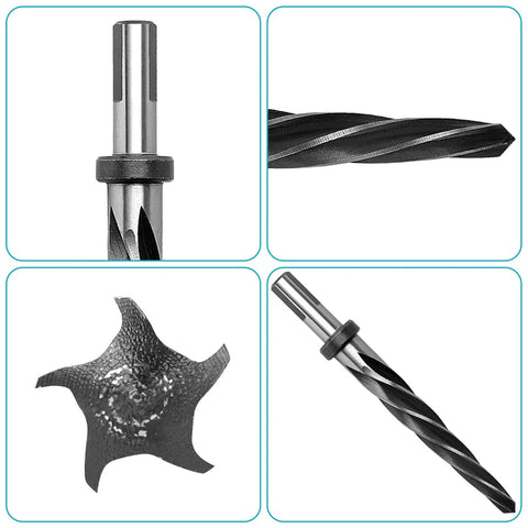 Heavy Duty One Inch HSS Reamer Drill Bit For Steel Metal Wood Tapered Bridge Reamer With One Half Inch Shank Enlarge And Align Bolt Holes