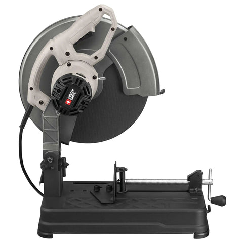 Heavy Duty Chop Saw Workhorse 15 Amp 14 Inch With 3800 RPM Motor Quick Release Material Clamp Miter Fence For 0 To 45 Degree Cuts Rugged Metal Cutting Tool For Quick Precise Metal Work