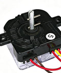 15 Minute Mechanical Timer Switch With Knob For Semi Automatic Twin Tub Washer Parts 3 Wire Precise Time Setting Easy To Install Durable Replacement That Makes DIY Easy And Keeps Overwashing In Check. black plastic 3-wire washer timer with metal shaft