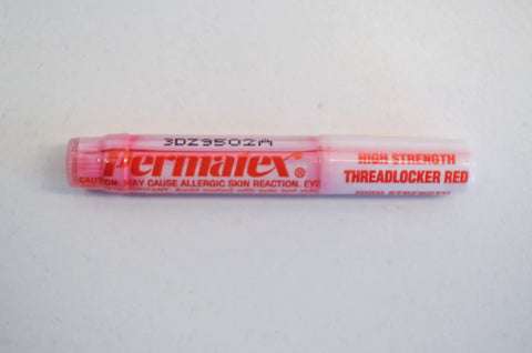 High Strength Red Thread Locker for Heavy Duty Slip and Press Fits Bolts 3,000 PSI Hold locks in clear tube