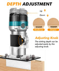 2 In 1 Invisible Fastener Slotting Jig For Woodworking Routers And Mortising with depth adjustment knob