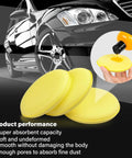Pro Grade Foam Car Wax Applicator Pad Set 4 Inch Round Detailing Sponges High Density Foam Debris Free Durable Rebound 24 Pack Yellow