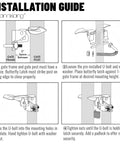 Installation guide for Chain Link Butterfly Gate Latch For One And Three Eighths Inch Gate Frame And Two And Three Eighths Inch Post